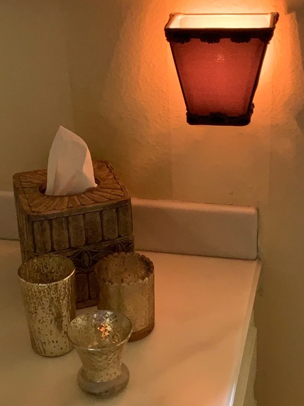 Vintage Beaded Fabric Nightlight Taupe Rotating Plug Z Gallerie
